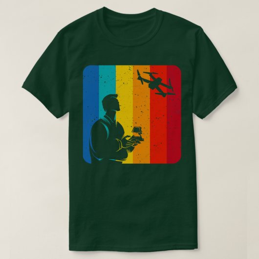 Drone Pilot  Retro Drone Gifts T-shirt (Design voorkant)