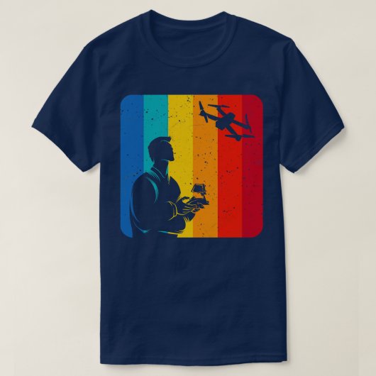 Drone Pilot Retro Drone Gifts T-shirt (Design voorkant)