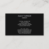 Drone Pilot UAV Fotografie Professioneel Zwart Visitekaartje (Achterkant)