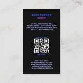 Drone Pilot UAV Fotografie QR Code futuristisch Visitekaartje (Achterkant)