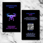 Drone Pilot UAV Fotografie QR Code futuristisch Visitekaartje