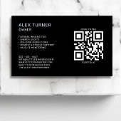 Drone Pilot UAV Fotografie QR Code Modern Zwart Visitekaartje