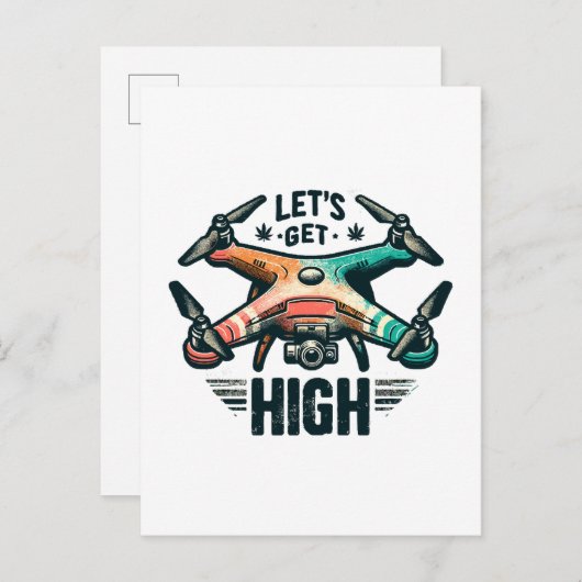 Drone Pilot Uitnodiging Briefkaart (Voorkant / Achterkant)