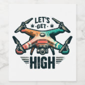 Drone Pilot Wijn Etiket (Enkel label)