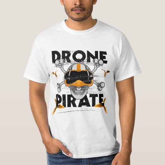 Drone pirate quad freestyle FPV quadrocopter T-shirt (Voorkant)