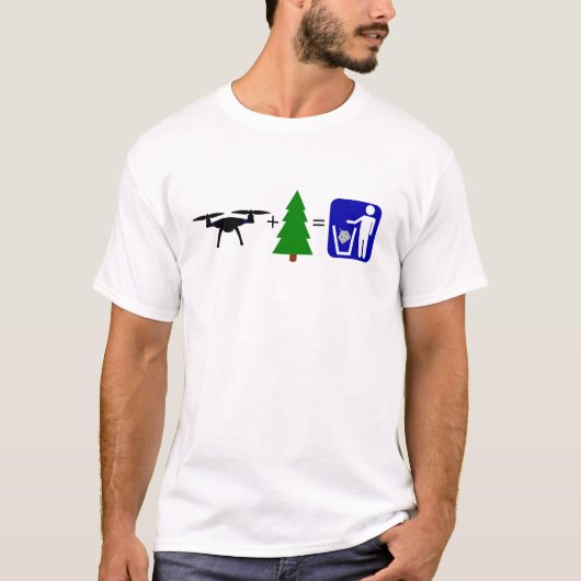 Drone Plus Tree Light T-shirt (Voorkant)