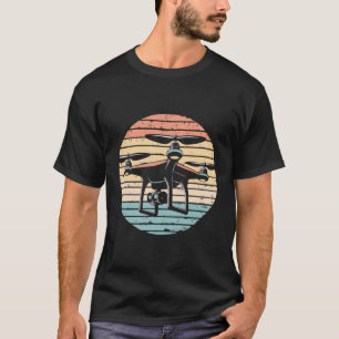 Drone Quadcopter Drone Pilot Drone Vliegende Retro T-shirt
