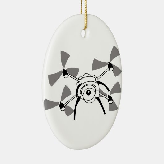 Drone Quadocopter Keramisch Ornament (Rechts)