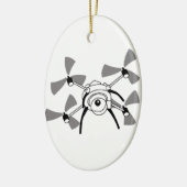 Drone Quadocopter Keramisch Ornament (Links)