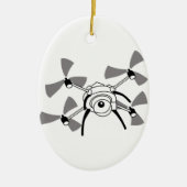 Drone Quadocopter Keramisch Ornament (Voorkant)