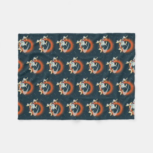 Drone Racing Fleece Deken (Voorkant (Horizontaal))