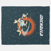 Drone Racing Fleece Deken (Voorkant (Horizontaal))