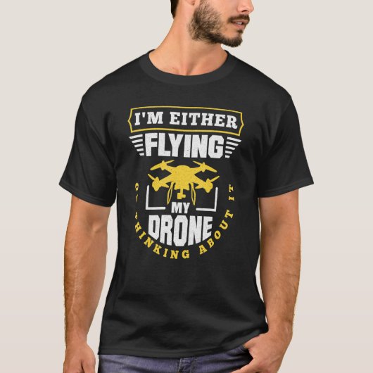 Drone Racing Fpv Drone Quadcopter Drone Flying T-shirt (Voorkant)