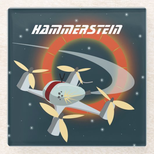 Drone Racing Glazen Onderzetter (Voorkant)