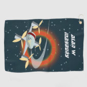 Drone Racing Golfhanddoek (Horizontaal)