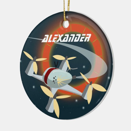 Drone Racing Keramisch Ornament (Links)