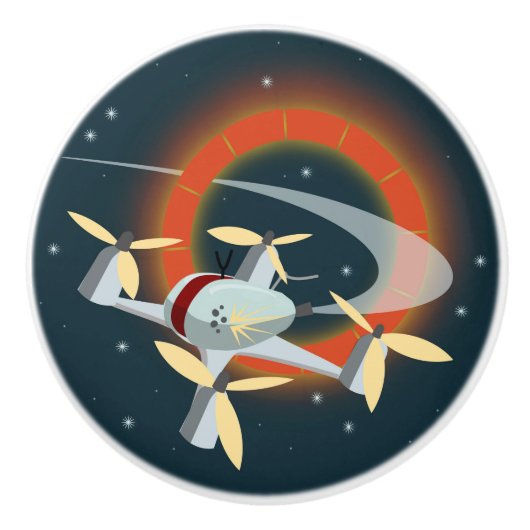 Drone Racing Keramische Knop (Voorkant)