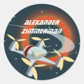 Drone Racing Ronde Sticker (Voorkant)