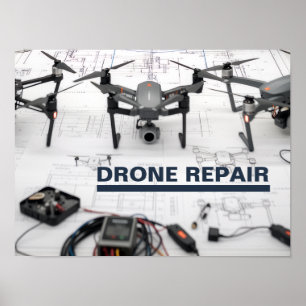 Drone reparatieposter poster