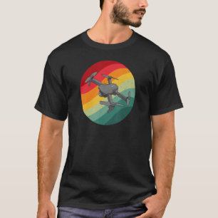 Drone Retro Sunset FPV Drone Pilot RC Qua T-shirt