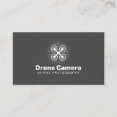 Drone Service Luchtfotografie Elegant Dark Gray Visitekaartje (Voorkant)