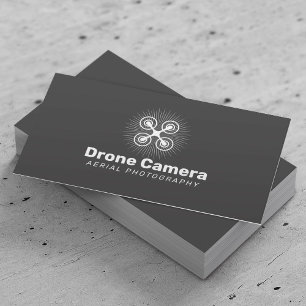Drone Service Luchtfotografie Elegant Dark Gray Visitekaartje
