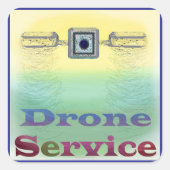 Drone Service Vierkante Sticker (Voorkant)