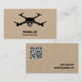 Drone Services Aangepaste QR Visitekaartje (Voorkant / Achterkant)