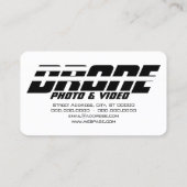 Drone services kinetic bold text visitekaartje (Achterkant)