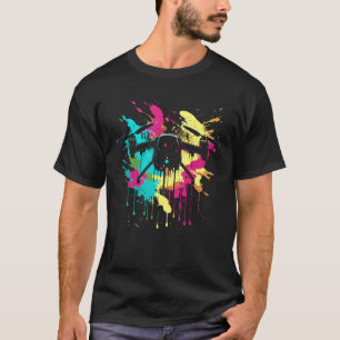 Drone Splash Quadrocopter Drone Piloot Retro Drone T-shirt