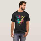 Drone Splash Quadrocopter Drone Piloot Retro Drone T-shirt (Voorkant volledig)