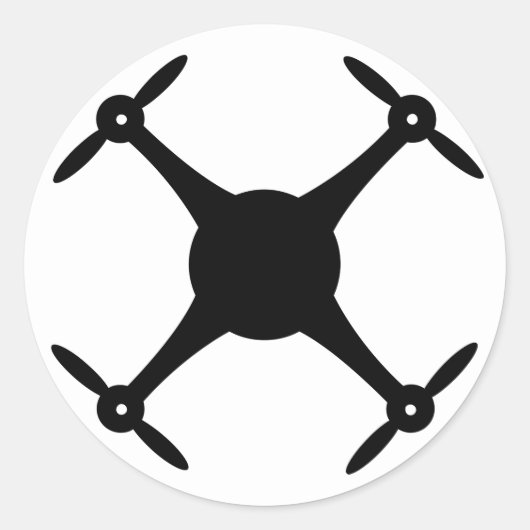 Drone Sticker (rond) (Voorkant)