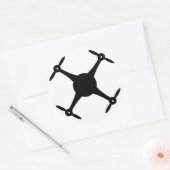 Drone Sticker (rond) (Envelop)