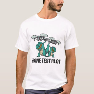 Drone Test Piloot TRex Dinosaurus Vaders T-shirt