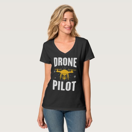 Drone Test Pilot Quadcopter T-shirt (Voorkant volledig)