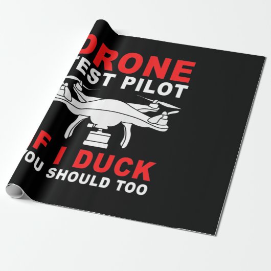 Drone Testpiloot Cadeaupapier (Uitgerold)