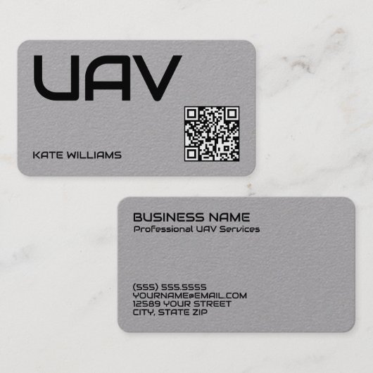 Drone UAV Aangepaste QR Visitekaartje (Voorkant / Achterkant)