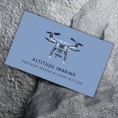 Drone UAV Pilot Photography QR Code Modern Blue Visitekaartje