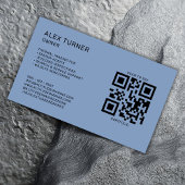 Drone UAV Pilot Photography QR Code Modern Blue Visitekaartje