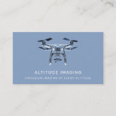 Drone UAV Pilot Photography QR Code Modern Blue Visitekaartje (Voorkant)