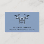 Drone UAV Pilot Photography QR Code Modern Blue Visitekaartje (Voorkant)