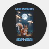 Drone Ufo Alien Invasion Uap New Jersey  Ronde Sticker (Voorkant)