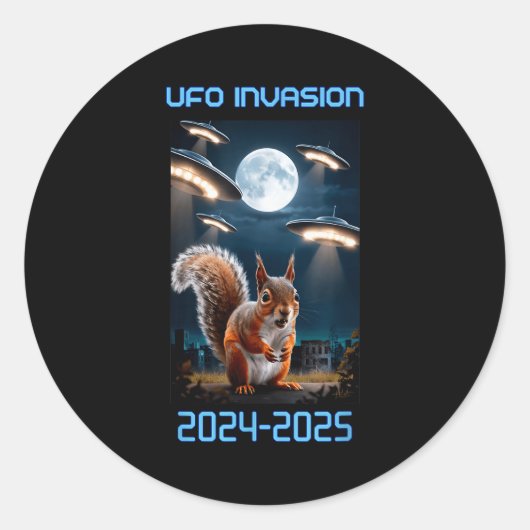 Drone Ufo Alien Invasion Uap New Jersey  Ronde Sticker (Voorkant)