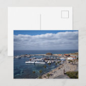 Drone uitzicht van de haven en het kasteel van Pap Briefkaart (Voorkant / Achterkant)