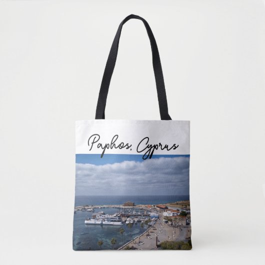 Drone uitzicht van de haven en het kasteel van Pap Tote Bag (Voorkant)