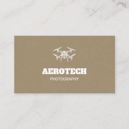 Drone Visitekaartjes Elegant Bruin Zilver