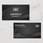 Drone Visitekaartjes Modern Grijs Wit (Voorkant / Achterkant)
