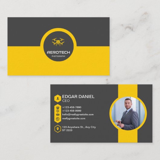 Drone Visitekaartjes Modern Professional (Voorkant / Achterkant)