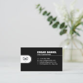 Drone Visitekaartjes Zwart Kleur (Staand voorkant)