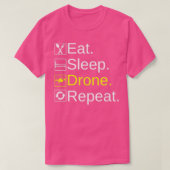 DroneBae Eat Sleep Drone Herhalen, perfecte drank  T-shirt (Design voorkant)